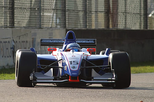 Xavier Maassen in actie op het circuit van Zolder met de Formule Renault 3.5