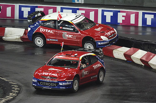 Loeb en Kristensen in actie tijdens de finale