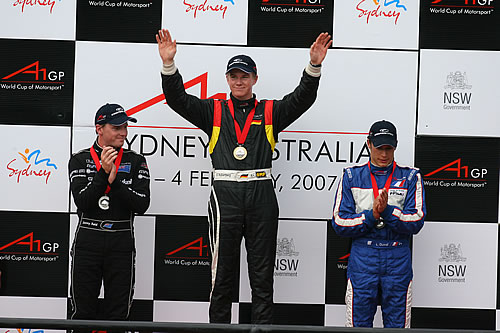 Podium na de sprintrace