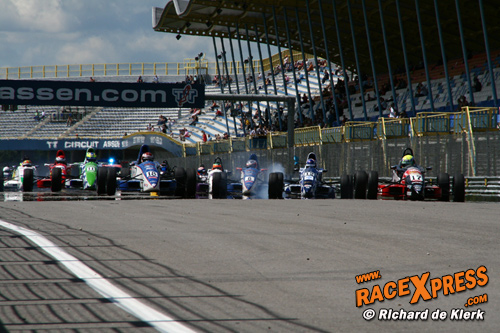 De start van de tweede race
