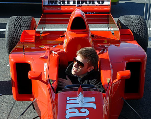 Jan Charouz in de Ferrari F1