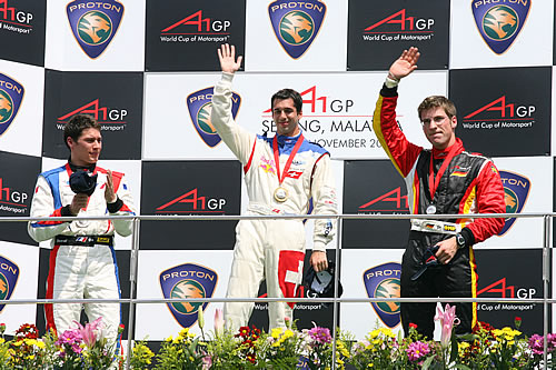 Podium na de sprintrace
