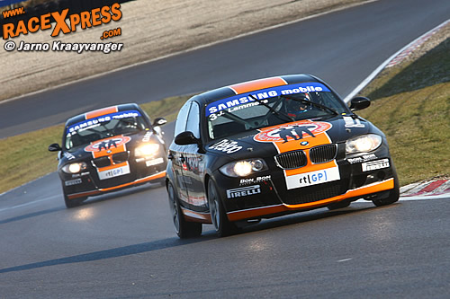 Jan Lammers in actie met zijn BMW