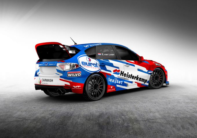 Erik van Loon met de Subaru Impreza S14 WRC