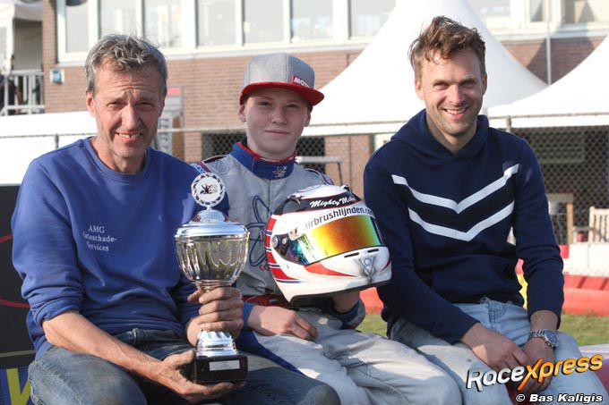 Mike Geel met zijn vader en coach
