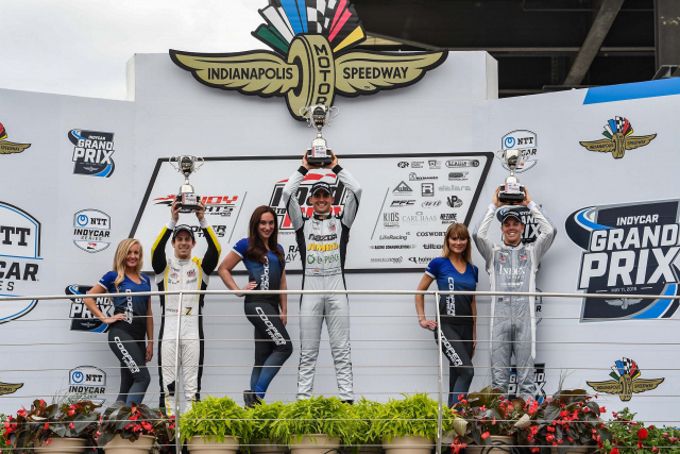 Rinus van Kalmthout wint op Indianapolis Grand Prix Circuit en pakt leiding in stand Indy Lights