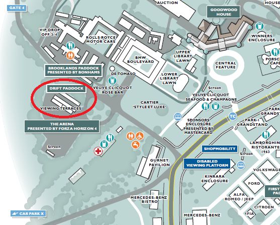 Plattegrond Goodwood Festival