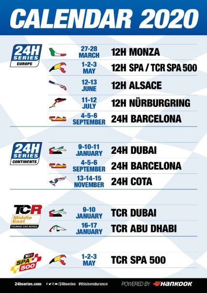 24H SERIES calender 2020