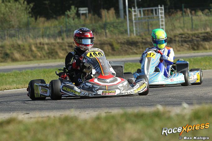 Jarne Geussens podium met team Schepers
