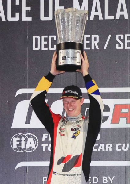 podium WTCR Volkswagen en Kristoffersson