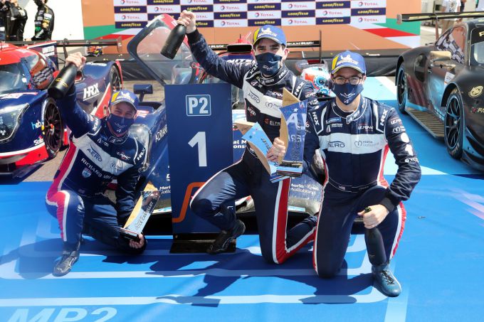ELMS_Paul_Ricard_United_Autosport_winnaar Nr32 crew Job Van Uitert, Alex Brundle en Will Owen
