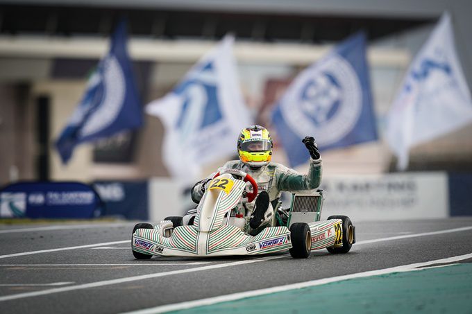 Callum Bradshaw FIA 2020 World Champion in OK CIK FIA Karting World Championship Kartódromo Internacional do Algarve in Portimão