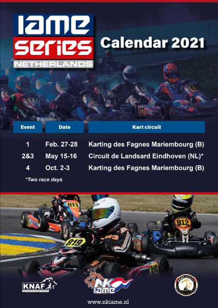 NK Iame Series Netherlands kalender 2021