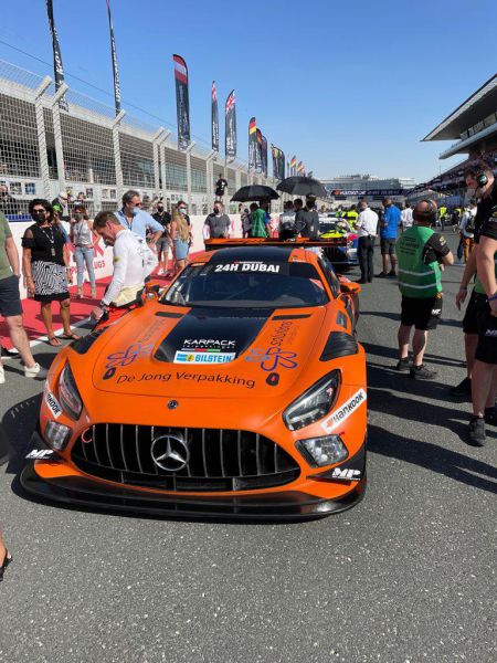 24H Dubai 2022 MP Motorsport Mercedes Henk de Jong Daniel de Jong Bert de Heus Jaap van Lagen P10 en GT3 PA divisiewinnaar Nr8
