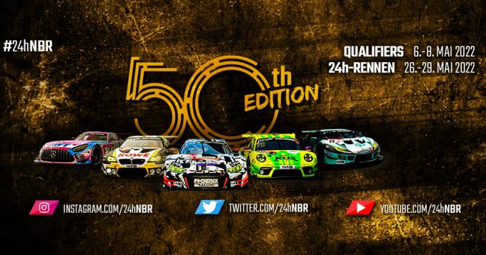 50e ADAC TotalEnergies ADAC TotalEnergies 24h Nürburgring 2022 event poster