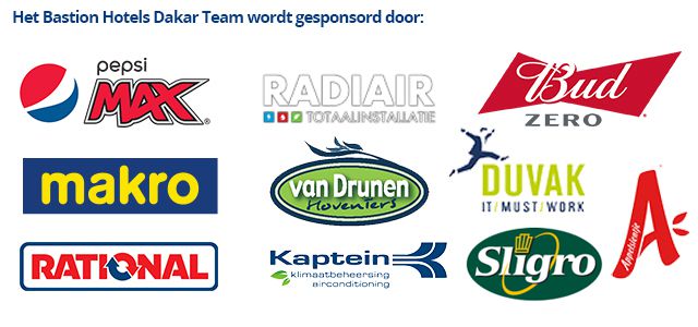 Bastion Hotels Dakar Team sponsors