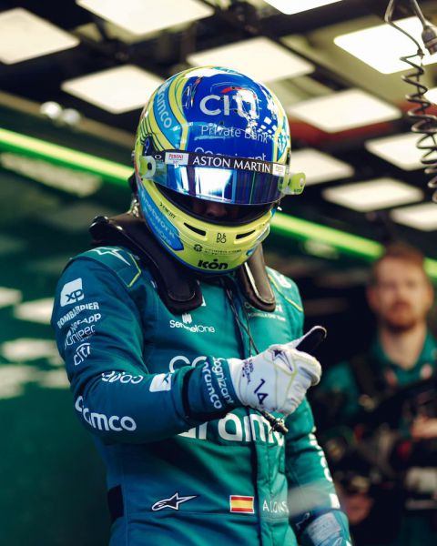 Fernando alonso F1 Aston Martin Bahrein Foto 3