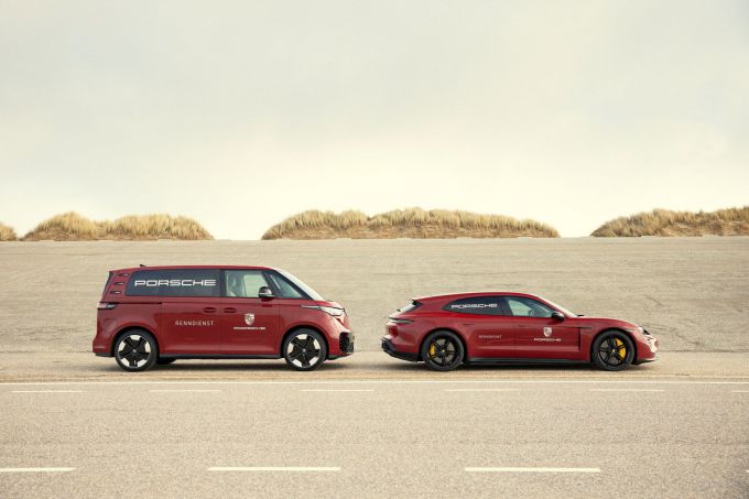 Volkswagen ID. Buzz en de Porsche Renndienst Volkswagen-bus foto 3