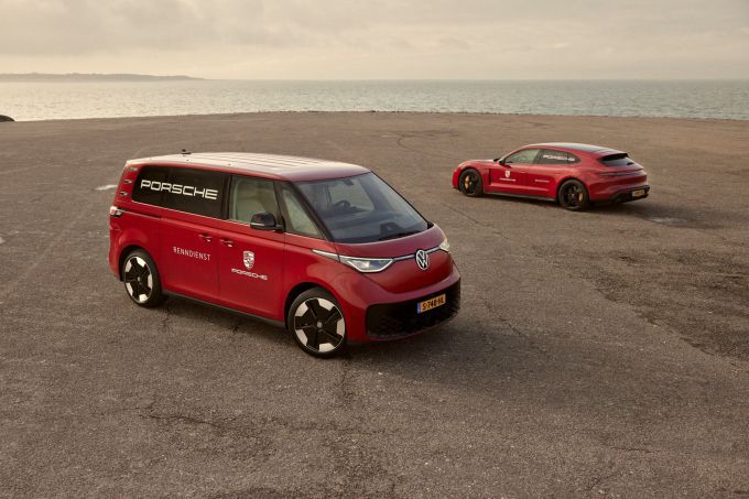 Volkswagen ID. Buzz en de Porsche Renndienst Volkswagen-bus foto 7