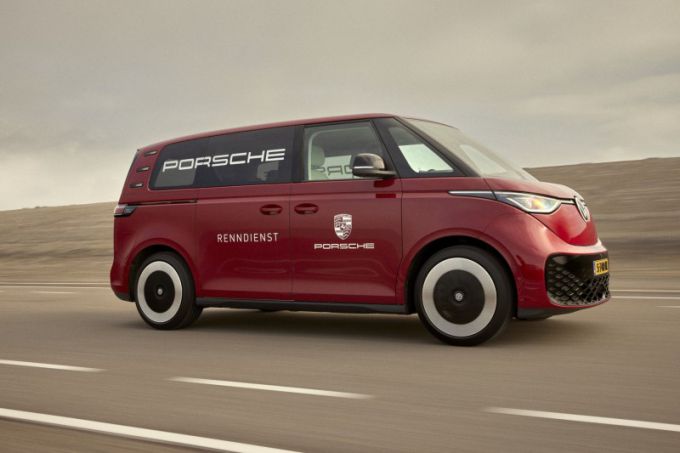 Volkswagen ID. Buzz en de Porsche Renndienst Volkswagen-bus foto 8