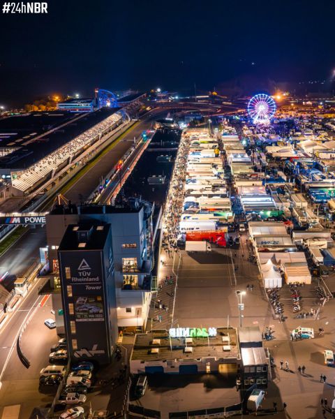 ADAC TotalEnergies 24h Nurburgring 2023 pitcomplex by night