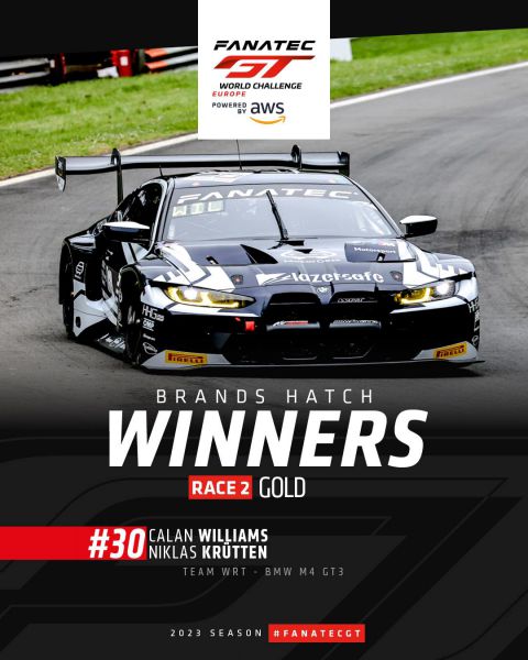 Fanatec GT Europe Sprint Cup Brands Hatch winnaar gold