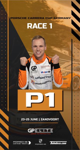 DTM Zandvoort Porsche Carrera Cup Deutschland foto 7 Larry ten Voorde P1