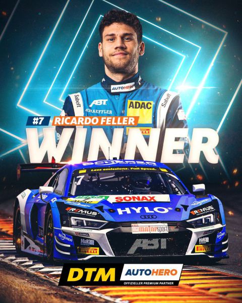 DTM Zandvoort Ricardo Feller racewinnaar Race 2 zondag