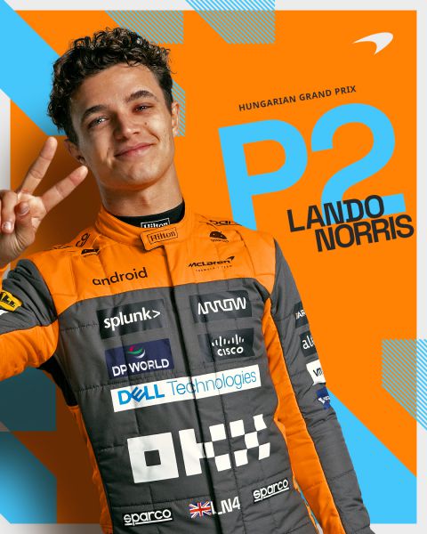 Lando_Norris_podium P2 GP Hongarije 2023