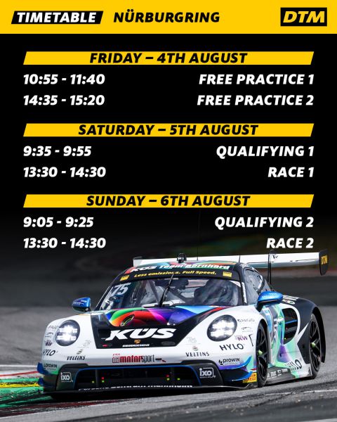 DTM Nürburgring foto 6 tijdschema