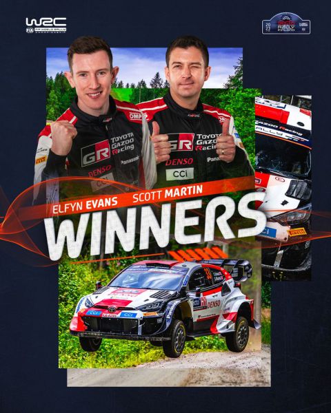 Secto Rally Finland finale zondag Foto 5 winnaars poster