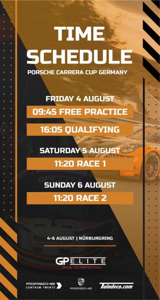 Porsche Carrera Cup Deutschland Nürburgring Tijdschema