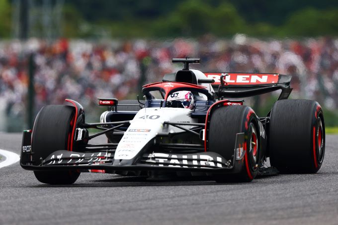 Liam Lawson F1 AlphaTauri actie