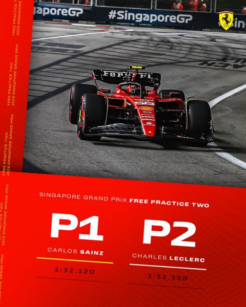 GP Singapore 2023 Ferrari vrijdag P1 en P2 foto 6