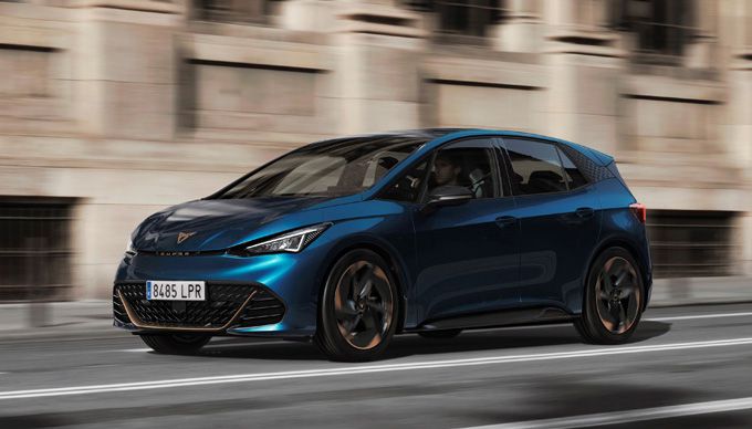 cupra born aurora blue