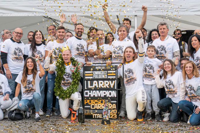 Porsche Carrera Cup Italia Imola - Larry ten Voorde kampioen 2023 Foto 6