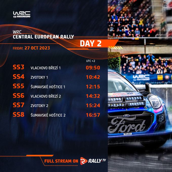 Central European Rally Dag_2_vrijdag_tijdschema