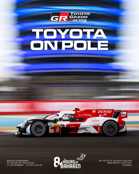 Toyota on pole FIA WEC 8 Hours of Bahrain 2023 Bron foto: Fb FIA WEC