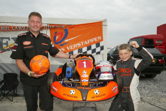 Jos verstappen and Max Verstappen kartsport Mini Champion karting 2006