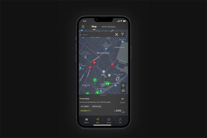 Find charging stations in the Lotus app