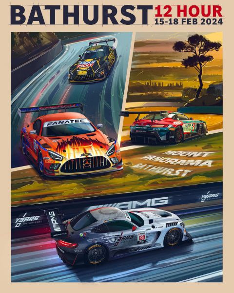 12H Bathurst Mercedes-AMG poster