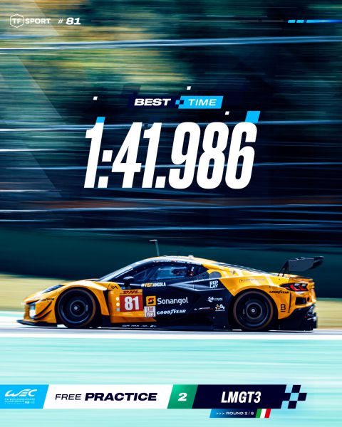 FIA WEC – de 6 Hours of Imola FP2 TF Sport Corvette de snelste