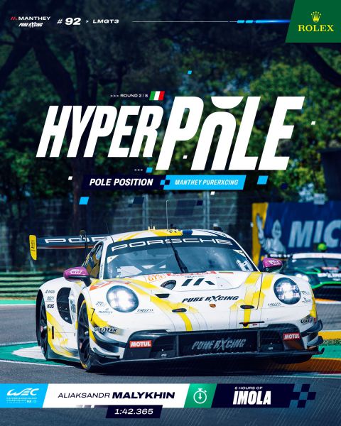 Manthey-Porsche snelste in de LMGT3 in de Hyperpole van de 6 uur van Imola