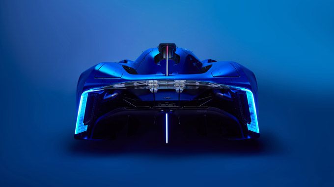 Alpine Alpenglow Hy4 prototype van raceauto op waterstof