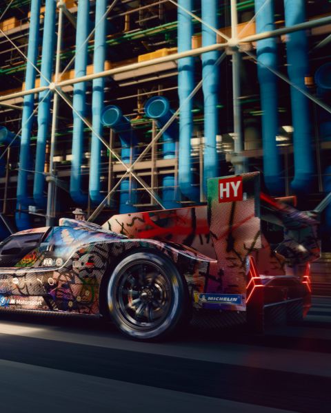 BMW M Hybrid V8-endurance Art Car by Julie Mehretu foto 6