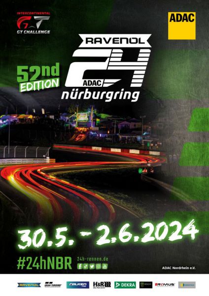 ADAC RAVENOL 24h Nürburgring event poster nacht