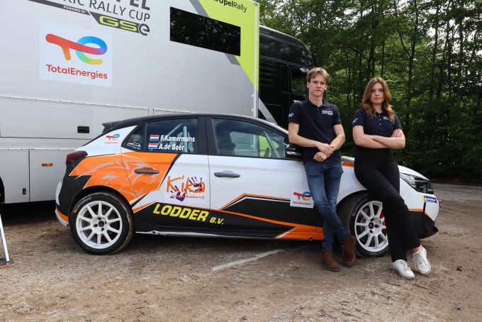Fabian Kamermans en Ashley de Boer 59ste ELE Rally debuut ADAC Opel Electric Rally Cup