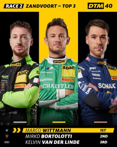 DTM podium 1-2-3 op zondag