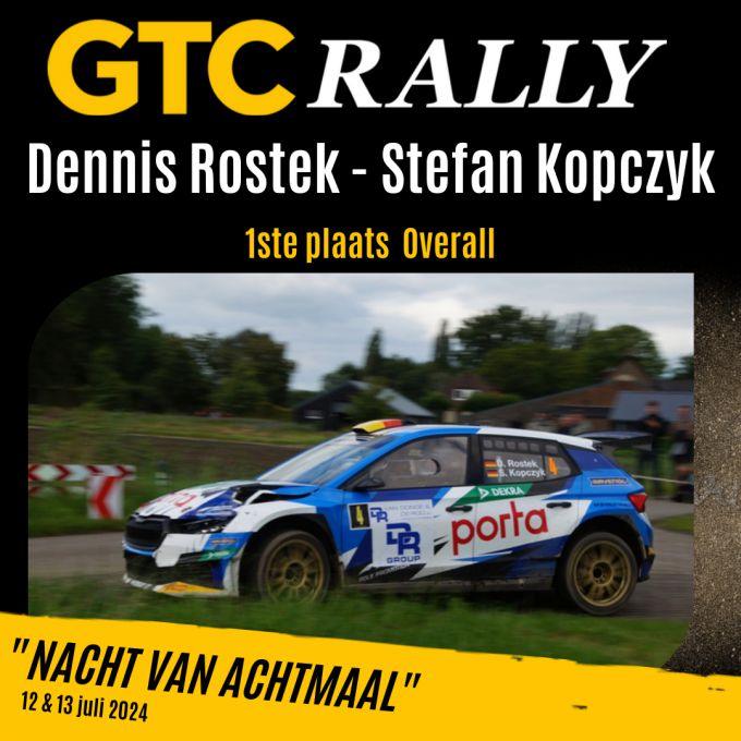 Hij kwam, zag en overwon: Dennis Rostek winnaar van de GTC Rally 2024!