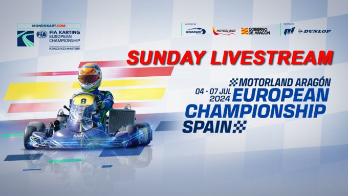 Super Heats en Finale LIVESTREAM Race 1 FIA Europees Kampioenschap - KZ, KZ2 en KZ2 Masters op Motorland Aragón